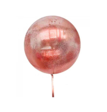 Kırmızı Simli Yulak Şeffaf Balon 24 İnç