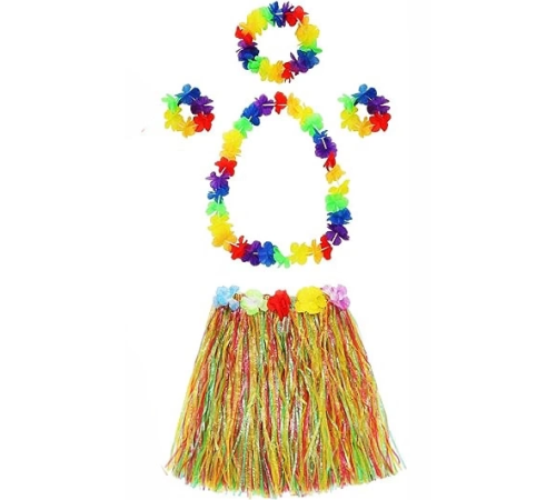 Yetişkin Ve Çocuk Uyumlu Luau Aloha Hawaii Kolye Renkli Etek Taç Ve Bileklik Seti Yetişkin Ve Çocuk Uyumlu Luau Aloha Hawaii Kolye Renkli Etek Taç Ve Bileklik Seti