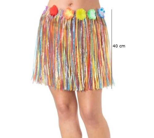 Yetişkin Ve Çocuk Uyumlu Rengarenk Püsküllü Hawaii Luau Hula Etek 40 Cm Yetişkin Ve Çocuk Uyumlu Rengarenk Püsküllü Hawaii Luau Hula Etek 40 Cm
