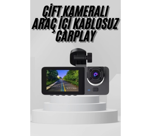 Yol Kayıt Araç Kamerası HD DVR 3 Kameralı 2.0in Ekranlı Ön İç Arka