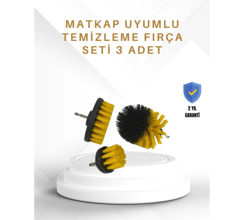 Yüksek Devirde Etkili Temizlik Sağlayan Matkap Ucu Fırça Seti