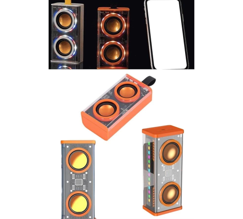 Yüksek Ses Kaliteli Kablosuz 5.0 Bluetooth Hoparlör RGB Işıklı Yüksek Ses Kaliteli Kablosuz 5.0 Bluetooth Hoparlör RGB Işıklı