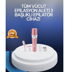 Yüz ve Vücut Tüy Temizleme Makinesi 3 Farklı Başlıklı