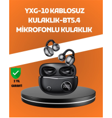 YXG10 Açık Kulak Bluetooth Kulaklık – Klipsli, Güvenli Spor Tasarım, 30 Saat Pil