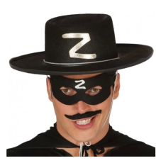 Z Logolu Yetişkin Zorro Şapkası Ve Zorro Maskesi