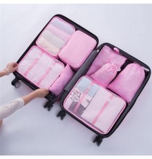 Bavul İçi Düzenleyici Organizer 6 lı Set - Pembe Renk