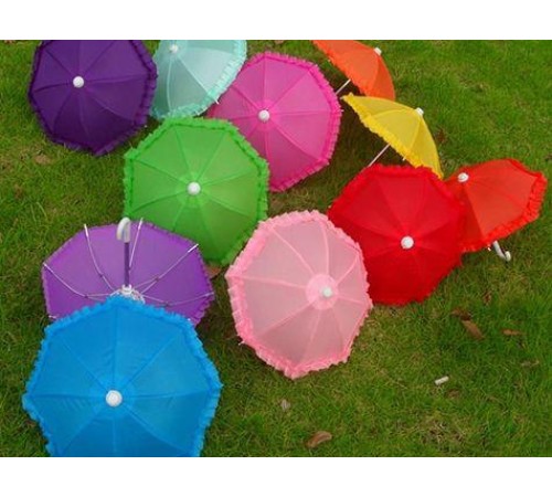 Dekoratif Mini Şemsiye Küçük Karışık Renklerde