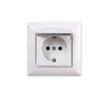 Günsan Fantasy Kapaklı Topraklı Priz Beyaz Renk