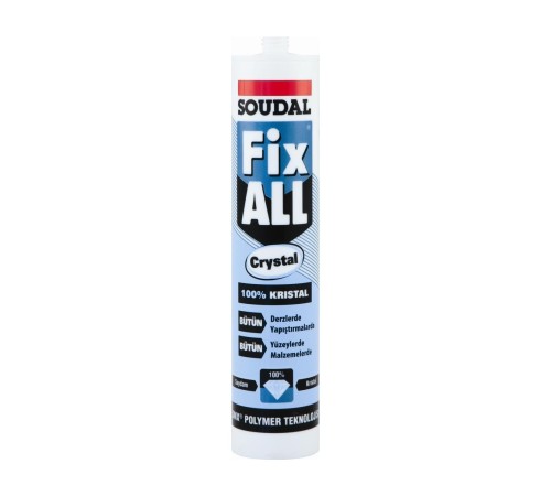 Soudal Fix All Crystal 290 Ml Kartuş Güçlü Silikon Yapıştırıcı