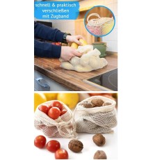 Taze Gıda Saklama -Taşıma Filesi Pamuklu 3 lü Set