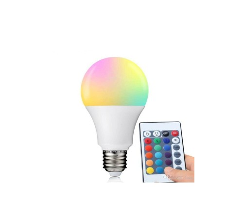 Uzaktan Kumandalı Rgb Çok Renkli Led Ampul E27 Duy
