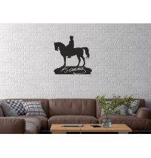 Duvar Dekor Süs Mdf Ahşap Atatürk İmza Desenli 35 x 35 Siyah Renk