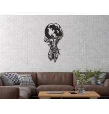 Duvar Dekor Süs Mdf Ahşap Dünya Atlas Temalı 19 x 39 Siyah Renk