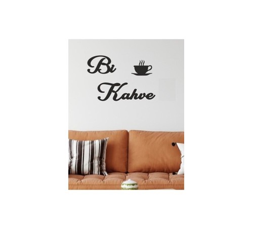 Duvar Dekor Süs Mdf Ahşap Bi Kahve Temalı Siyah Renk