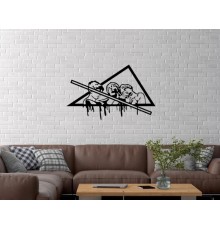 Duvar Dekor Süs Mdf Ahşap Exısten Temalı 50 x 25 Siyah Renk