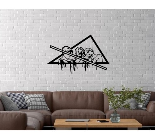 Duvar Dekor Süs Mdf Ahşap Exısten Temalı 50 x 25 Siyah Renk