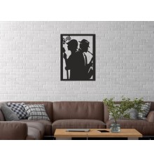 Duvar Dekor Süs Mdf Ahşap Jazz Müzisyenleri Temalı 26 x 35 Siyah Renk