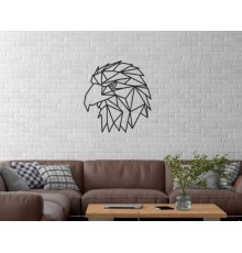 Duvar Dekor Süs Mdf Ahşap Kartal Temalı 30 x 32 Siyah Renk