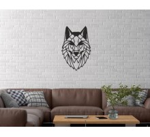 Duvar Dekor Süs Mdf Ahşap Kurt Temalı 23 x 35 Siyah Renk