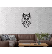 Duvar Dekor Süs Mdf Ahşap Kurt Temalı 23 x 35 Siyah Renk