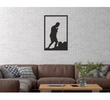 Duvar Dekor Süs Mdf Ahşap Samsun Atatürk Temalı 26 x 39 Siyah Renk