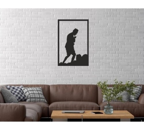 Duvar Dekor Süs Mdf Ahşap Samsun Atatürk Temalı 26 x 39 Siyah Renk