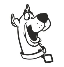 Duvar Dekor Süs Mdf Ahşap Scooby Doo Temalı 23 x 32 Siyah Renk