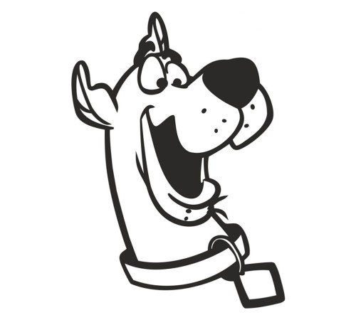 Duvar Dekor Süs Mdf Ahşap Scooby Doo Temalı 23 x 32 Siyah Renk