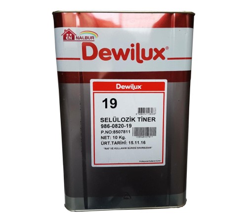 Dewilüx Selülozik Tiner 10 Kg (12 Litre) Dewilüx Selülozik Tiner 10 Kg (12 Litre)