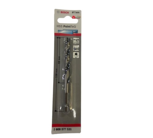 Bosch Pointteq Altıgen Şaftlı Hss Matkap Ucu 7 mm Bosch Pointteq Altıgen Şaftlı Hss Matkap Ucu 7 mm