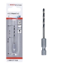Bosch Pointteq Altıgen Şaftlı Hss Matkap Ucu 2,5 mm