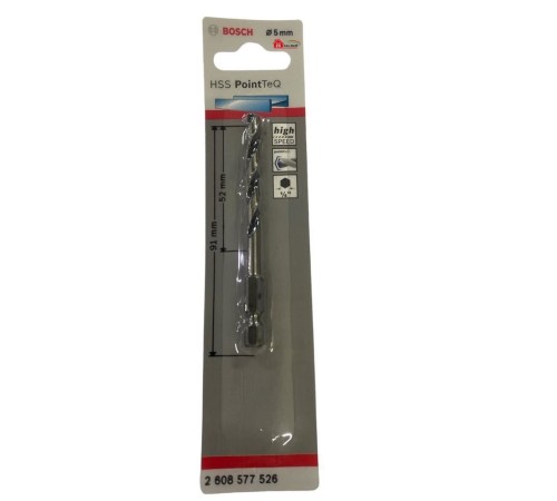 Bosch Pointteq Altıgen Şaftlı Hss Matkap Ucu 5 mm Bosch Pointteq Altıgen Şaftlı Hss Matkap Ucu 5 mm
