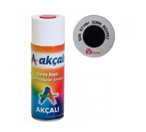 Akçalı Sprey Boya 400 ml 926 Siyah Soba Boyası Akçalı Sprey Boya 400 ml 926 Siyah Soba Boyası