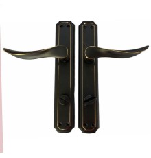 Zambak Şeritli Mat Siyah WC Kapı Kolu