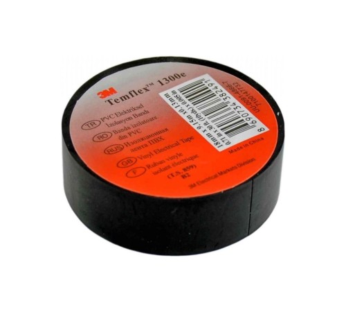 3m Temflex Siyah İzole Elektrik Bant 18 mm