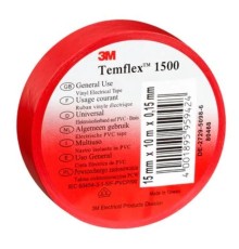 3m Temflex Kırmızı İzole Elektrik Bant 18 mm