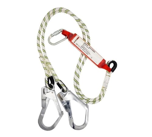 Çift Bacaklı Şok Emicili Lanyard Büyük Kancalı Çift Bacaklı Şok Emicili Lanyard Büyük Kancalı