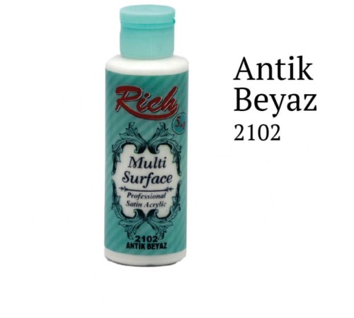 Rich Multi Surface 2102 Antik Beyaz Akrilik Boya 120 cc