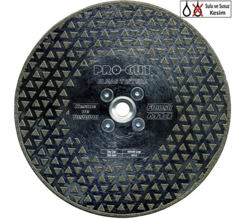 Procut 50959 DTF 180 Elmas Flanşlı Kesme Taşlama M14 Procut 50959 DTF 180 Elmas Flanşlı Kesme Taşlama M14