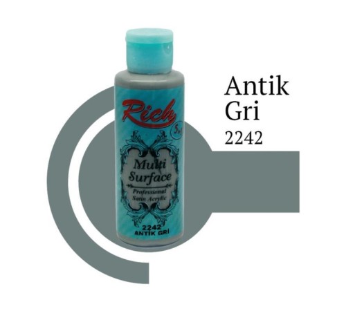 Rich Multi Surface 2242 Antik Gri Akrilik Boya 120 cc
