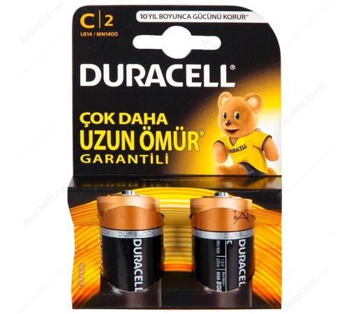 Duracell Alkalin C Orta Boy Pil 2'li Paket Duracell Alkalin C Orta Boy Pil 2'li Paket