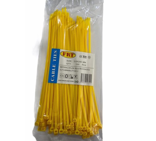 FRT Sarı 3,6X200 Kablo Bağı FRT Sarı 3,6X200 Kablo Bağı