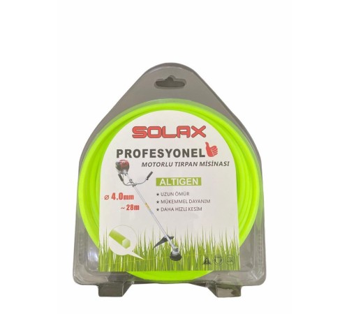 Solax Altıgen Tırpan Misinası 4 mm 28 Metre Solax Altıgen Tırpan Misinası 4 mm 28 Metre