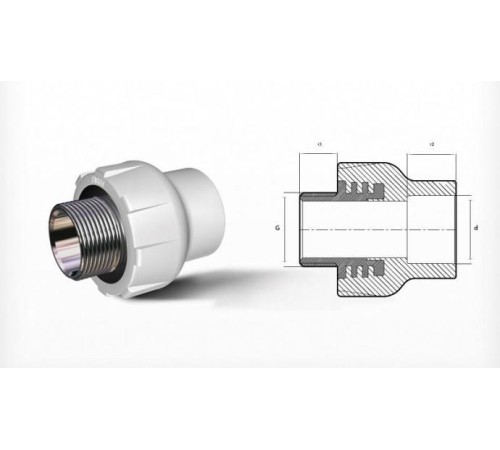 Ege Yıldız PPRC 50X1 1/2 Erkek Adaptör Gri Ege Yıldız PPRC 50X1 1/2 Erkek Adaptör Gri