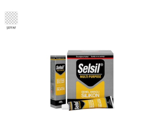 Selsil Genel Amaçlı Tüp Silikon 50 ml Şeffaf Selsil Genel Amaçlı Tüp Silikon 50 ml Şeffaf