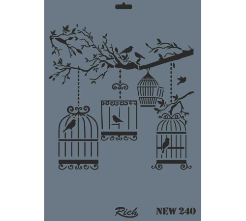 Rich New Seri N-240 Stencil 35x25 cm