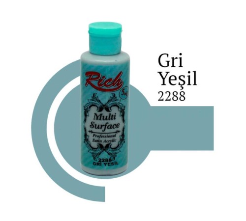 Rich Multi Surface 2288 Gri Yeşil Akrilik Boya 120 cc Rich Multi Surface 2288 Gri Yeşil Akrilik Boya 120 cc