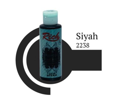 Rich Multi Surface 2238 Siyah Akrilik Boya 120 cc