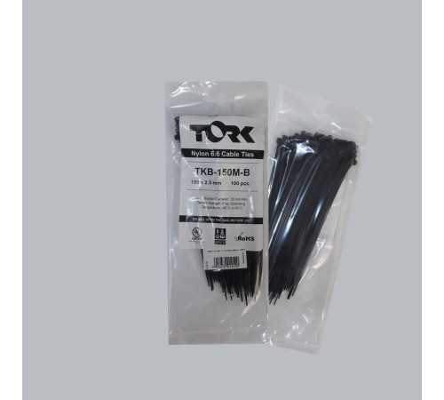 Tork Siyah Kablo Bağı 2,5x150 Tork Siyah Kablo Bağı 2,5x150