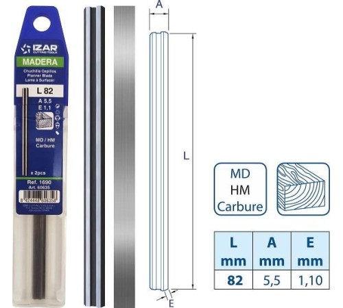 İzar Planya Bıçağı 82 mm 1 Çift İzar Planya Bıçağı 82 mm 1 Çift